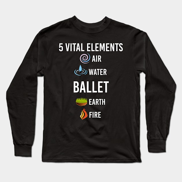 5 Elements Ballet Long Sleeve T-Shirt by blakelan128